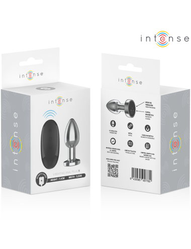 INTENSE - PLUG ANAL 10 VIBRAÇÕES METAL COM CONTROLE REMOTO S