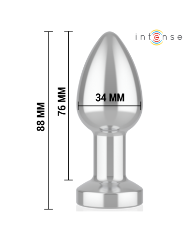 INTENSE - PLUG ANAL 10 VIBRAÇÕES METAL COM CONTROLE REMOTO M