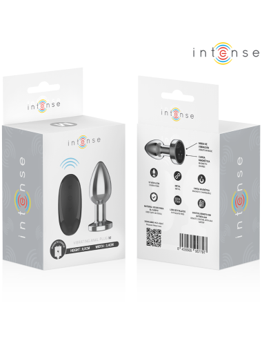 INTENSE - PLUG ANAL 10 VIBRAÇÕES METAL COM CONTROLE REMOTO M