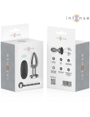 INTENSE - PLUG ANAL 10 VIBRAÇÕES METAL COM CONTROLE REMOTO L