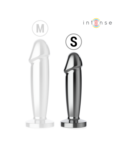 INTENSE - PLUG ANAL 10 VIBRAÇÕES DILDO DE METAL COM CONTROLE REMOTO S