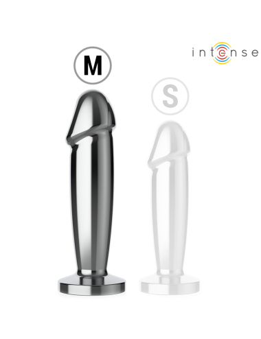INTENSE - PLUG ANAL 10 VIBRAÇÕES DILDO DE METAL COM CONTROLE REMOTO M