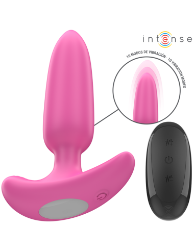 INTENSE - ROSS ANAL PLUG 10 VIBRAÇÕES ROSA CONTROLE REMOTO