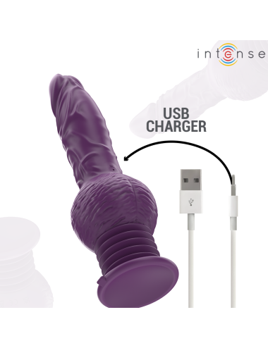 INTENSE - VIBRADOR MULTIFUNCIONAL TATUM COM VIBRAÇÃO PARA CIMA E PARA BAIXO 24 CM ROXO