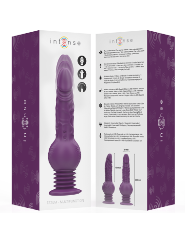 INTENSE - VIBRADOR MULTIFUNCIONAL TATUM COM VIBRAÇÃO PARA CIMA E PARA BAIXO 24 CM ROXO