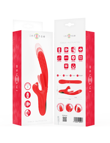 INTENSE - ROSALIA VIBRADOR MULTIFUNCIONAL 3 EM 1 VERMELHO