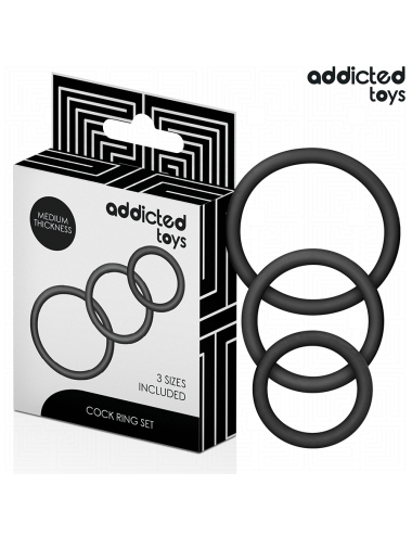 ADDICTED TOYS - CONJUNTO DE ANÉIS DE SILICONE MODELO 2