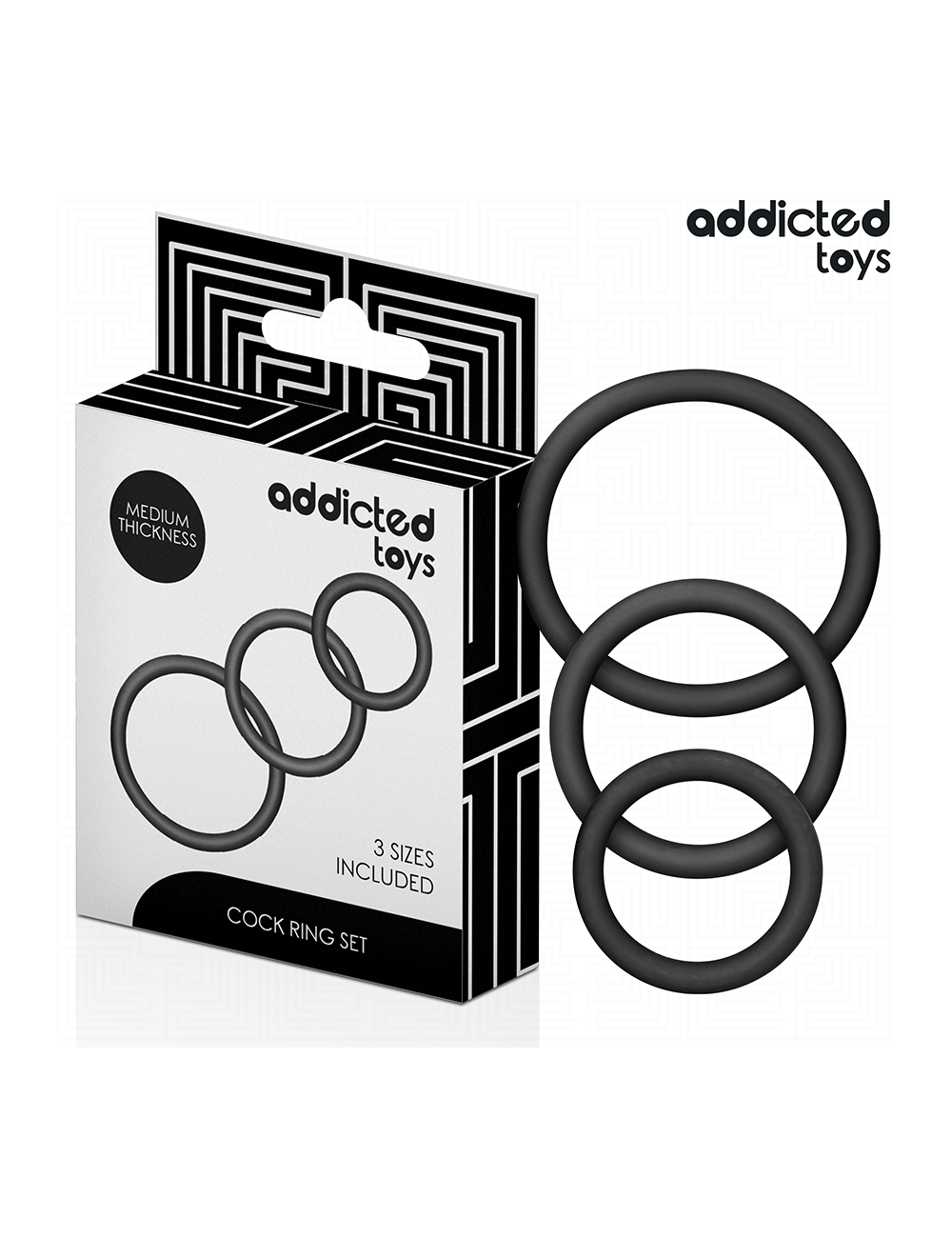 ADDICTED TOYS - CONJUNTO DE ANÉIS DE SILICONE MODELO 2