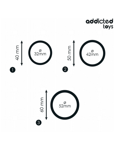 ADDICTED TOYS - CONJUNTO DE ANÉIS DE SILICONE MODELO 2