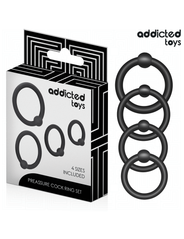 ADDICTED TOYS - CONJUNTO DE ANÉIS DE SILICONE DE PRESSÃO