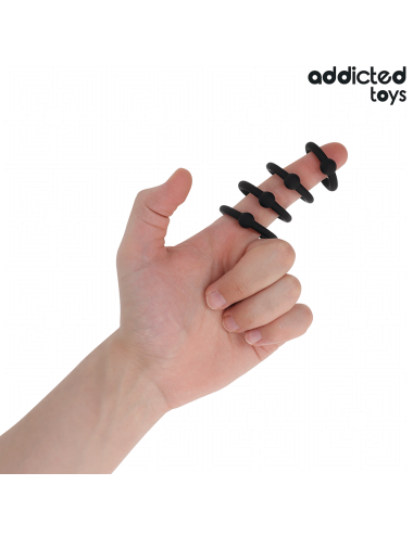 ADDICTED TOYS - CONJUNTO DE ANÉIS DE SILICONE DE PRESSÃO