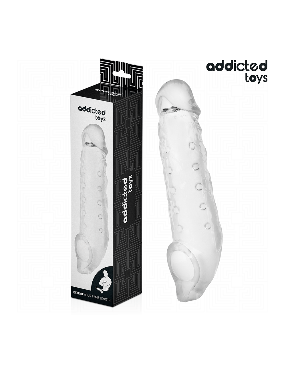 ADDICTED TOYS - EXTENSÃO DE PÊNIS TRANSPARENTE TAMANHO S 23 CM ADDICTED TOYS - EXTENSÃO DE PÊNIS TRANSPARENTE TAMANHO S 23 CM