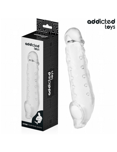 ADDICTED TOYS - BAINHA DE PÊNIS TRANSPARENTE TAMANHO M 27 CM