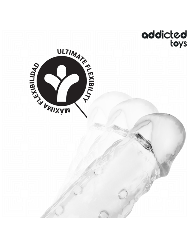ADDICTED TOYS - BAINHA DE PÊNIS TRANSPARENTE TAMANHO M 27 CM