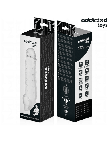ADDICTED TOYS - BAINHA DE PÊNIS TRANSPARENTE TAMANHO M 27 CM