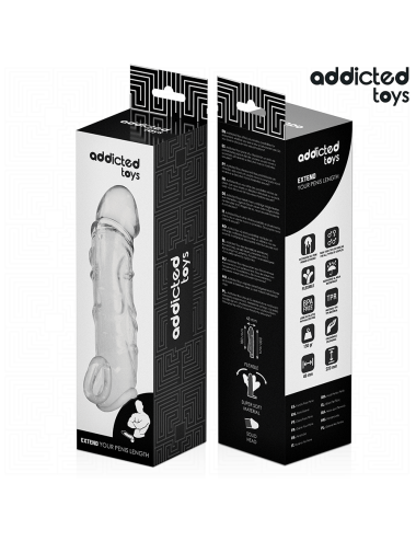 ADDICTED TOYS - EXTENSÃO DE PÊNIS TRANSPARENTE 27 CM