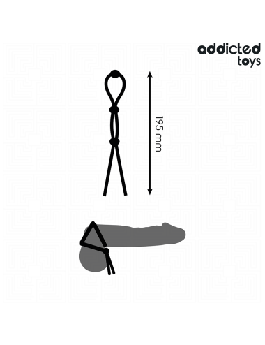 ADDICTED TOYS - CORDA DE SILICONE PARA O PÊNIS DE TRIPLO LOOP