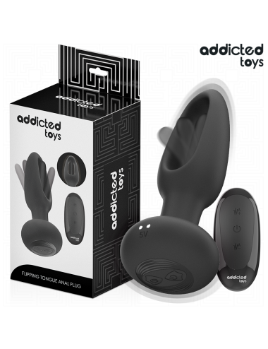 ADDICTED TOYS - PLUG ANAL COM LÍNGUA VIBRATÓRIA E CONTROLE REMOTO