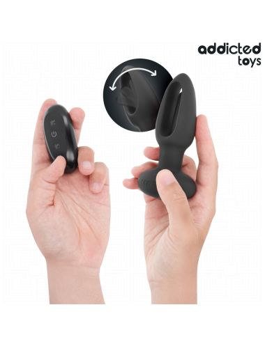 ADDICTED TOYS - PLUG ANAL COM LÍNGUA VIBRATÓRIA E CONTROLE REMOTO