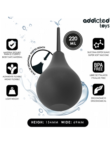 ADDICTED TOYS - LIMPADOR ANAL DE VIAGEM TAMANHO L 220 ML