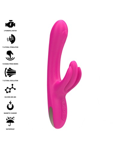 INTENSE - BRITNEY MULTIFUNCIONAL RABBIT VIBRADOR 23 CM ROSA