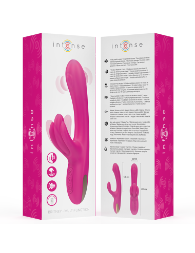 INTENSE - BRITNEY MULTIFUNCIONAL RABBIT VIBRADOR 23 CM ROSA