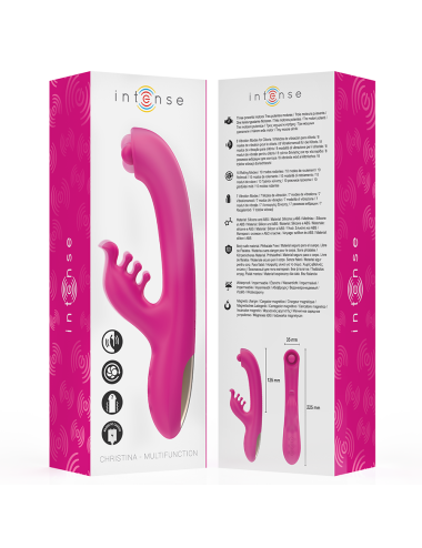 INTENSE - CHRISTINA MULTIFUNCIONAL RABBIT VIBRADOR 22,5 CM ROSA