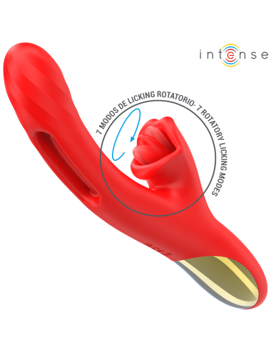 INTENSE - JESSICA MULTIFUNCIONAL VIBRADOR ESTIMULAÇÃO DO CLITÓRIS 24,8 CM VERMELHO