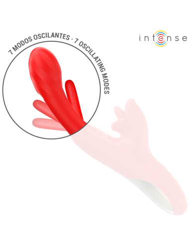 INTENSE - JESSICA MULTIFUNCIONAL VIBRADOR ESTIMULAÇÃO DO CLITÓRIS 24,8 CM VERMELHO