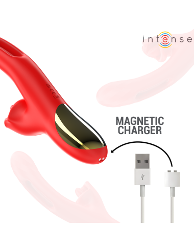 INTENSE - JESSICA MULTIFUNCIONAL VIBRADOR ESTIMULAÇÃO DO CLITÓRIS 24,8 CM VERMELHO