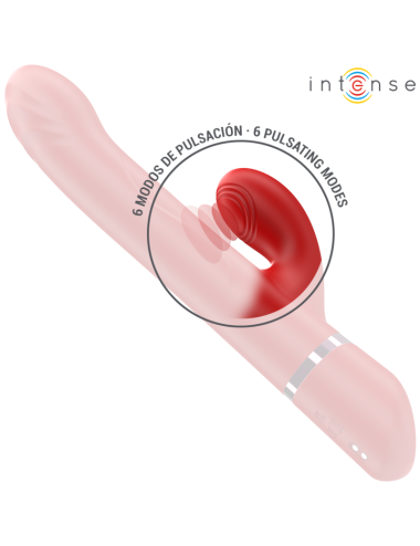 INTENSE - LELE VIBRADOR MULTIFUNCIONAL ROTATIVO & OSCILAÇÃO & ESTIMULAÇÃO VERMELHO