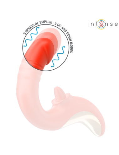 INTENSE - VIBRADOR E ESTIMULADOR PAULINA EM FORMATO U VERMELHO