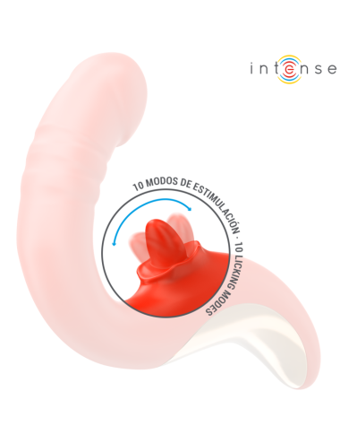 INTENSE - VIBRADOR E ESTIMULADOR PAULINA EM FORMATO U VERMELHO