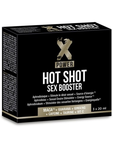 X POWER - HOT SHOT SEX BOOSTER AUMENTA LIBIDO 3 X 20 ML