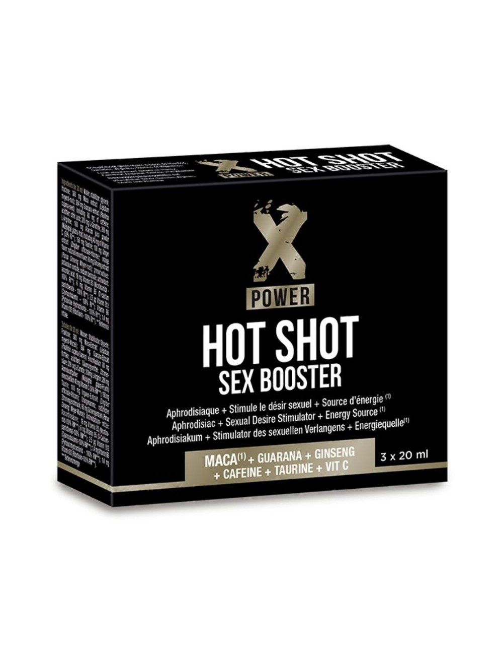 X POWER - HOT SHOT SEX BOOSTER AUMENTA LIBIDO 3 X 20 ML