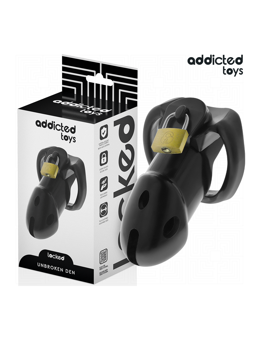 ADDICTED TOYS LOCKED - GAIOLA DE PÊNIS DEN INQUEBRÁVEL 9