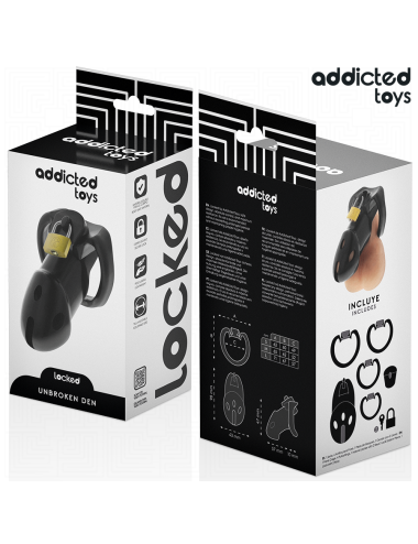 ADDICTED TOYS LOCKED - GAIOLA DE PÊNIS DEN INQUEBRÁVEL 9,8 CM