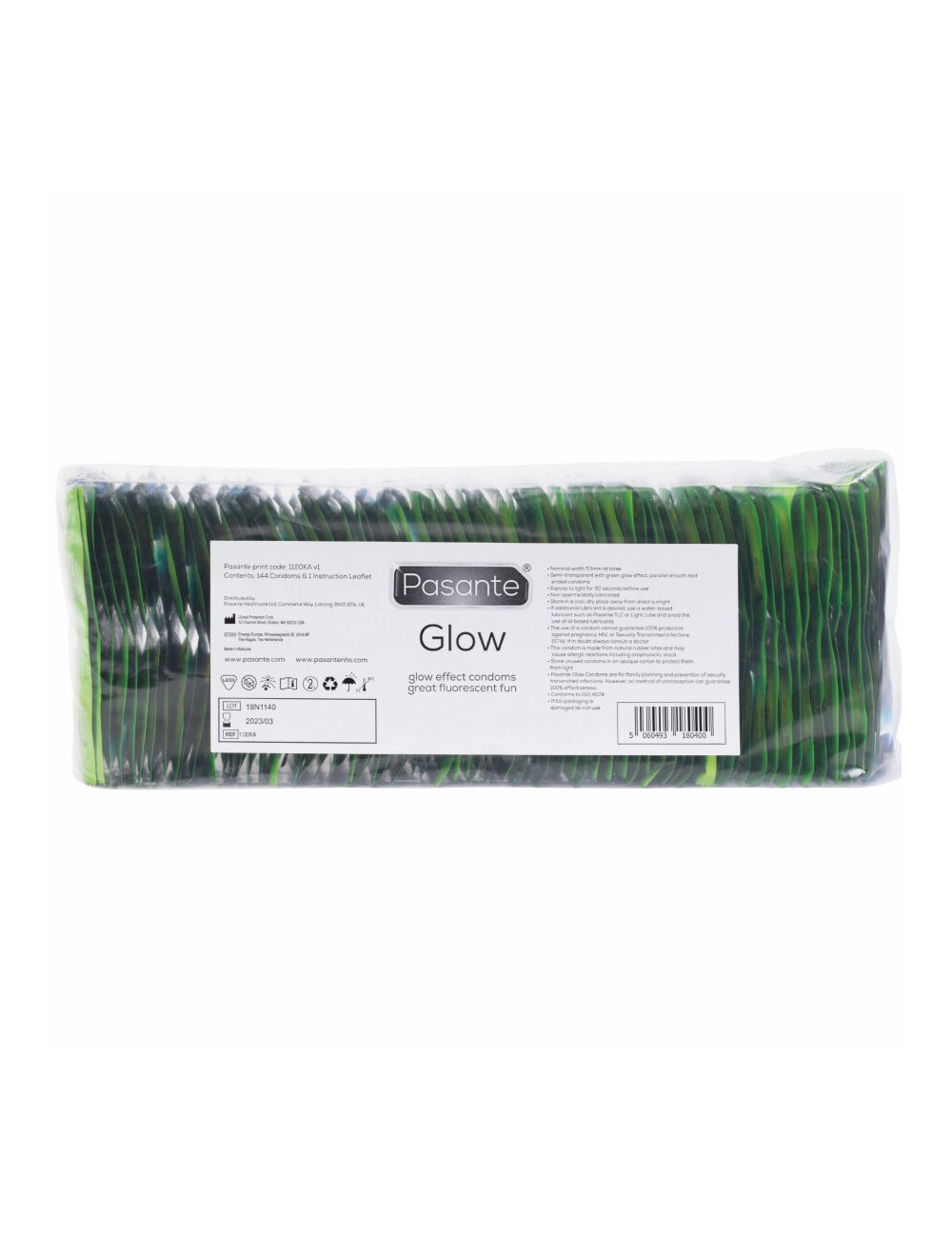 PASANTE - SACO DE PRESERVATIVOS GLOW 144 UNIDADES PASANTE - SACO DE PRESERVATIVOS GLOW 144 UNIDADES
