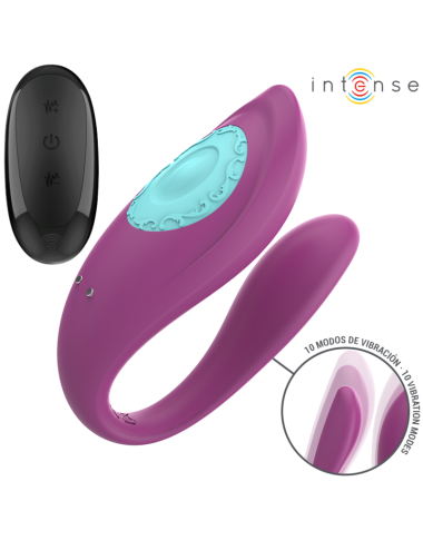 INTENSE - ANNIE VIBRADOR E ESTIMULADOR EM FORMA DE U ROXO CONTROLE REMOTO