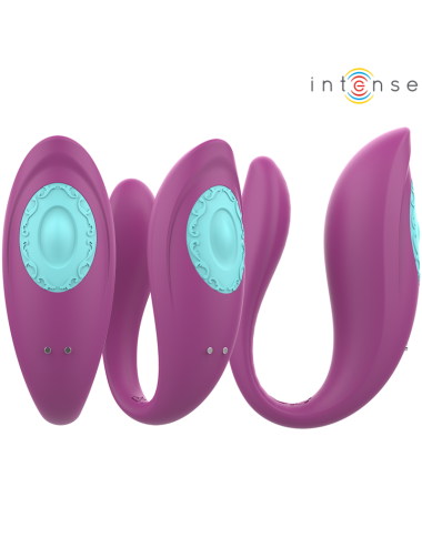 INTENSE - ANNIE VIBRADOR E ESTIMULADOR EM FORMA DE U ROXO CONTROLE REMOTO