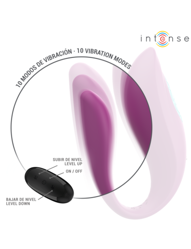 INTENSE - ANNIE VIBRADOR E ESTIMULADOR EM FORMA DE U ROXO CONTROLE REMOTO