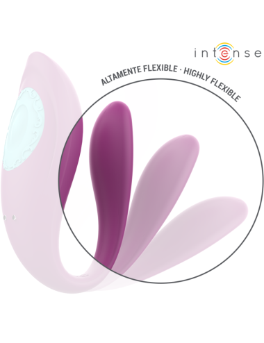 INTENSE - ANNIE VIBRADOR E ESTIMULADOR EM FORMA DE U ROXO CONTROLE REMOTO