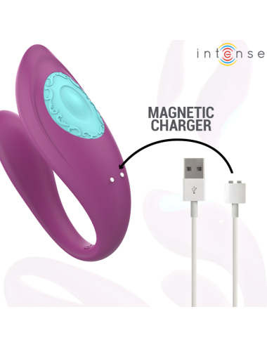 INTENSE - ANNIE VIBRADOR E ESTIMULADOR EM FORMA DE U ROXO CONTROLE REMOTO