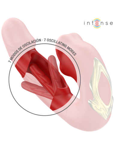 INTENSE - NATHY VIBRADOR DUPLO COM BOCA ESTIMULANTE MULTIFUNÇÕES VERMELHO