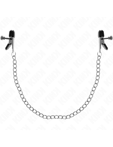 KINK - PINÇAS DE CORRENTE PLANA PRATA 34 CM