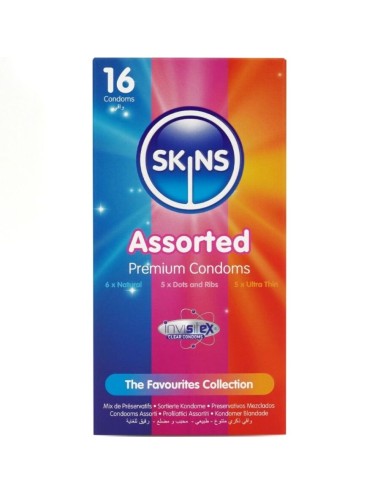 SKINS - PACOTE COM 16 PRESERVATIVOS PREMIUM VARIADOS