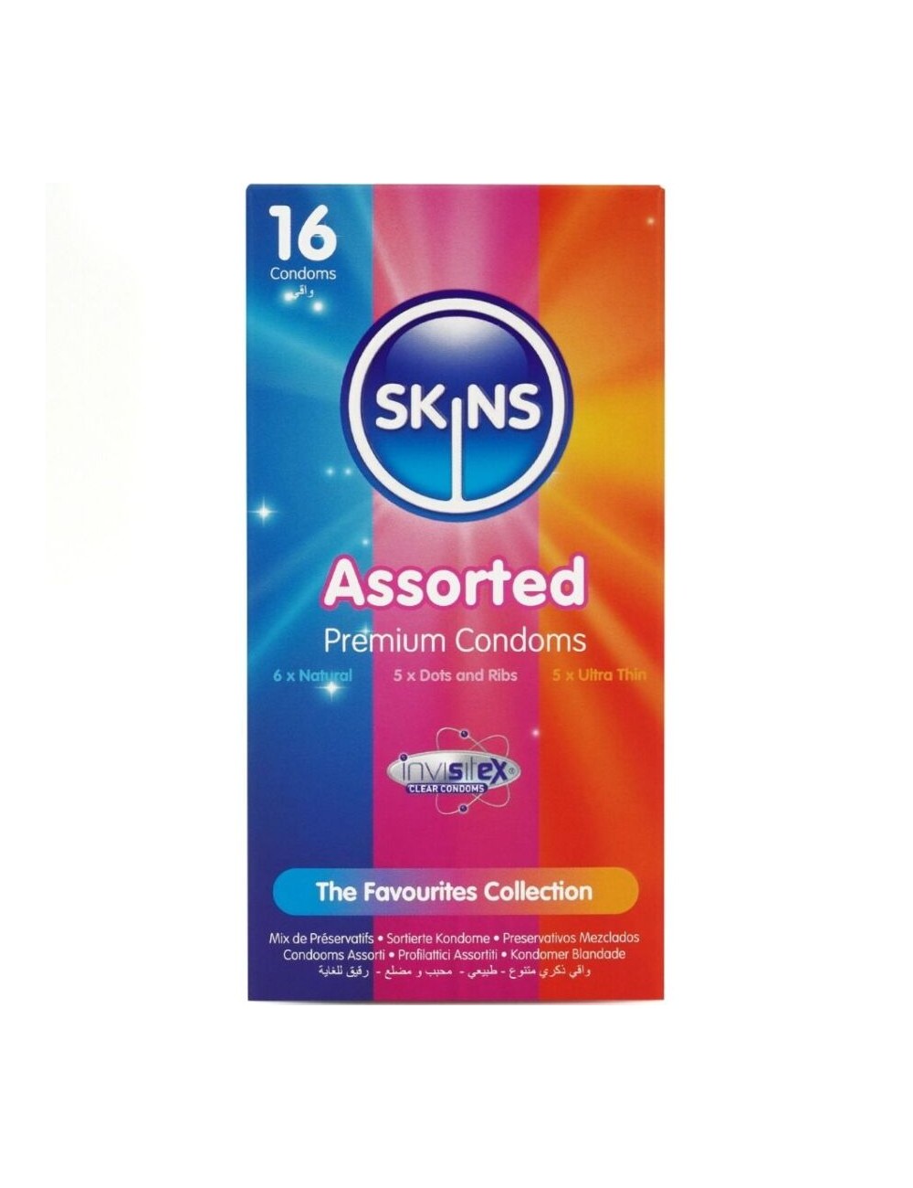 SKINS - PACOTE COM 16 PRESERVATIVOS PREMIUM VARIADOS SKINS - PACOTE COM 16 PRESERVATIVOS PREMIUM VARIADOS