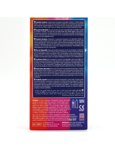 SKINS - PACOTE COM 16 PRESERVATIVOS PREMIUM VARIADOS