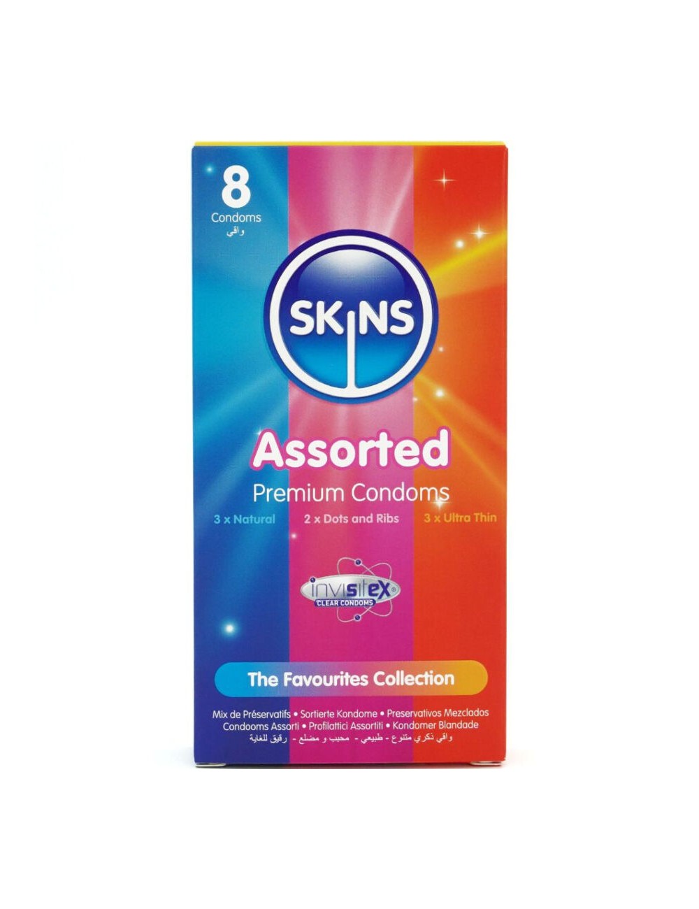 SKINS - PACOTE COM 8 PRESERVATIVOS PREMIUM VARIADOS SKINS - PACOTE COM 8 PRESERVATIVOS PREMIUM VARIADOS