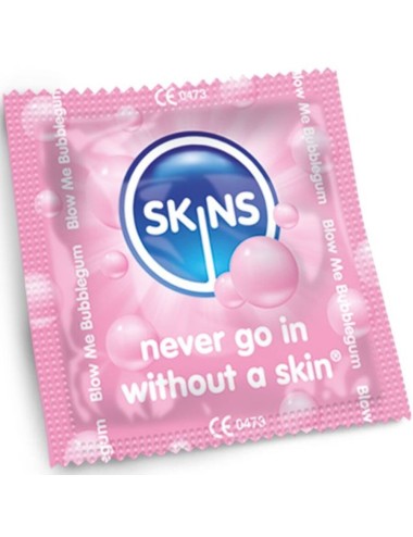SKINS - PRESERVATIVOS BUBBLEGUM PREMIUM PACOTE 4